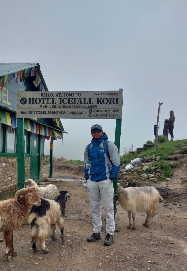 Professional certified mountain guide from HikeHigh Nepal in the Himalayas